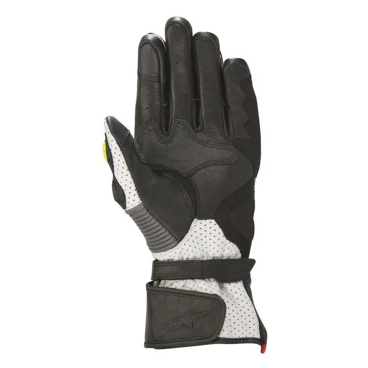 2018 Alpinestars Gloves SP-2 v2 Leather Black/White/Fluro Yellow