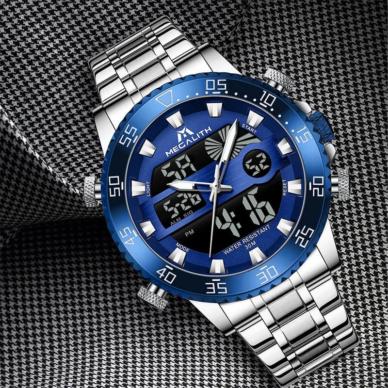 8222M | Quartz Men Watch | Stainless Steel Band