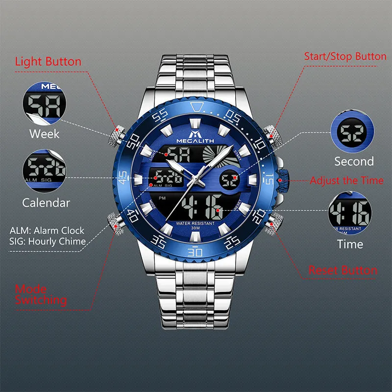 8222M | Quartz Men Watch | Stainless Steel Band