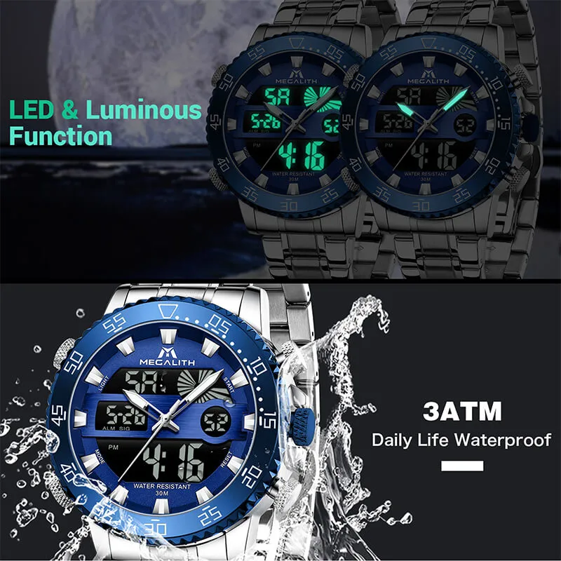 8222M | Quartz Men Watch | Stainless Steel Band