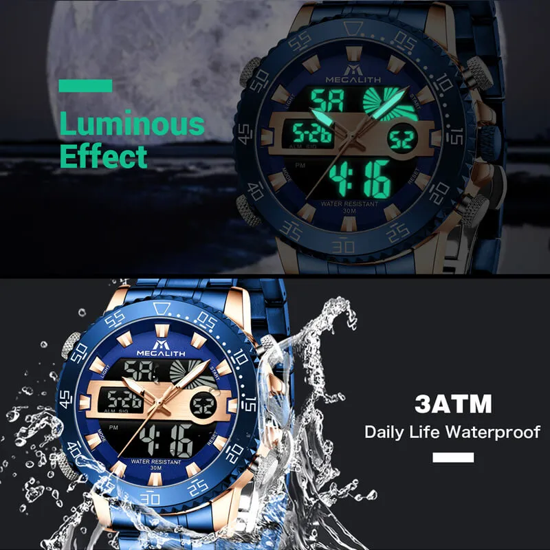8222M | Quartz Men Watch | Stainless Steel Band