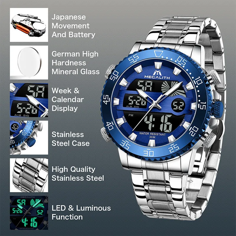 8222M | Quartz Men Watch | Stainless Steel Band