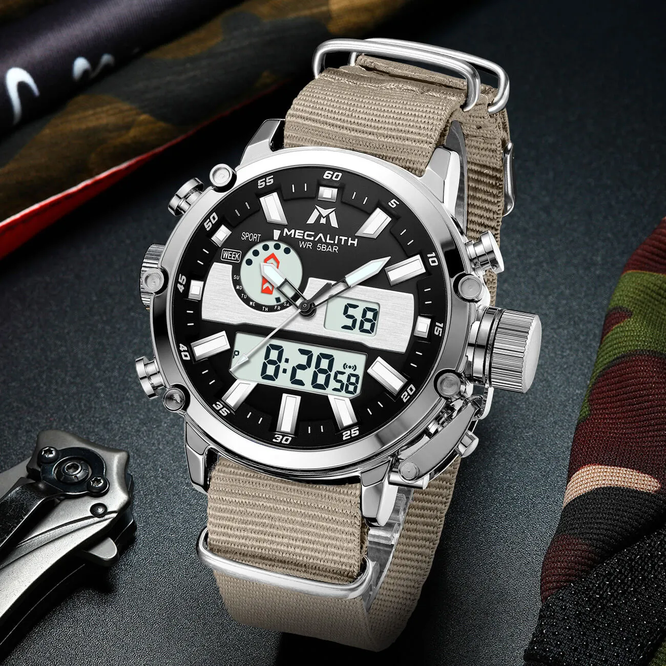 8229M | Quartz Men Watch | Nylon Band