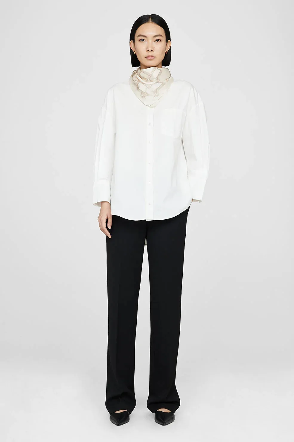 AB Evelyn Scarf - Cream/Tan