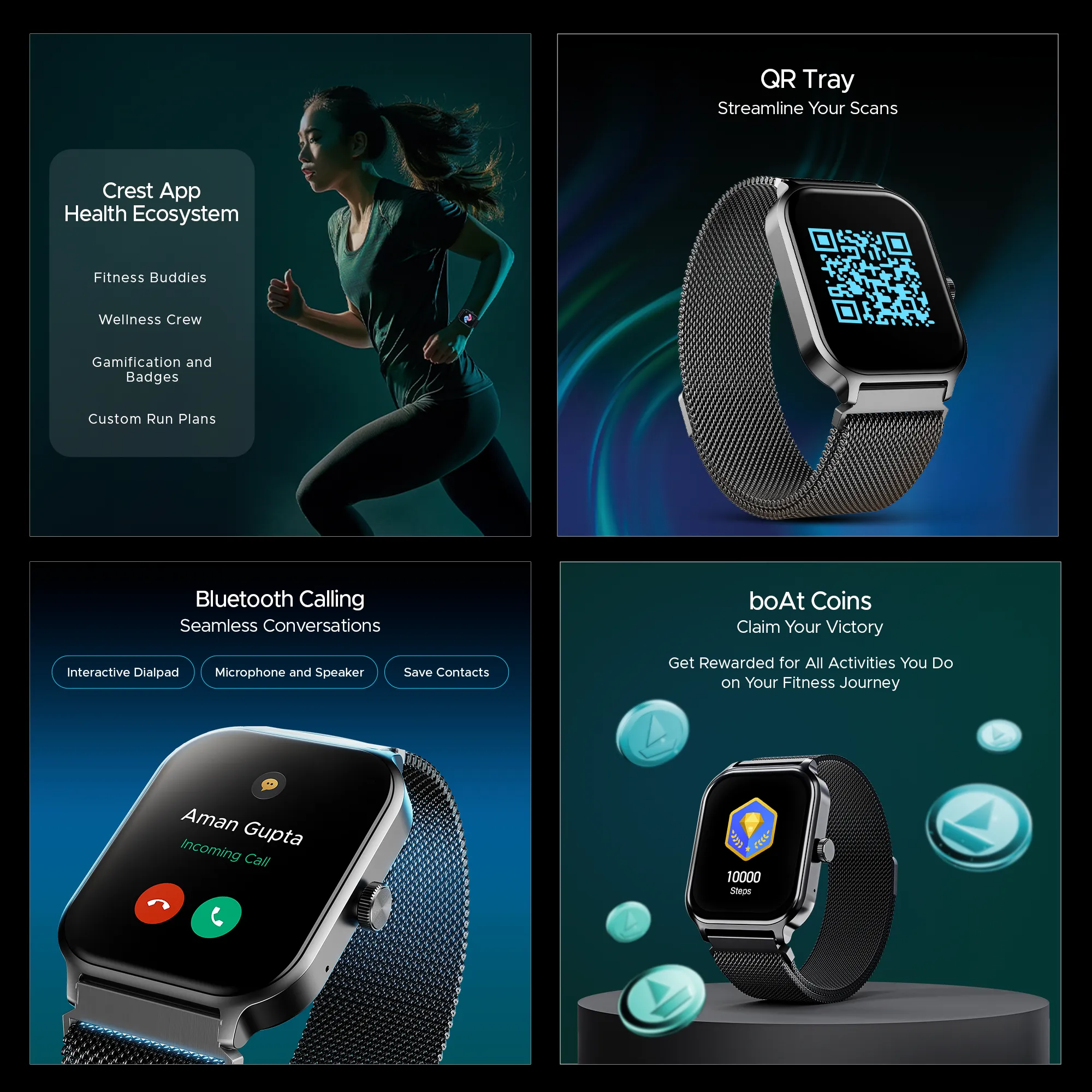 boAt Storm Call 3 Plus | Smartwatch with 1.96" HD Display, BT Calling, 700  Activity Modes, SOS feature, Functional Crown