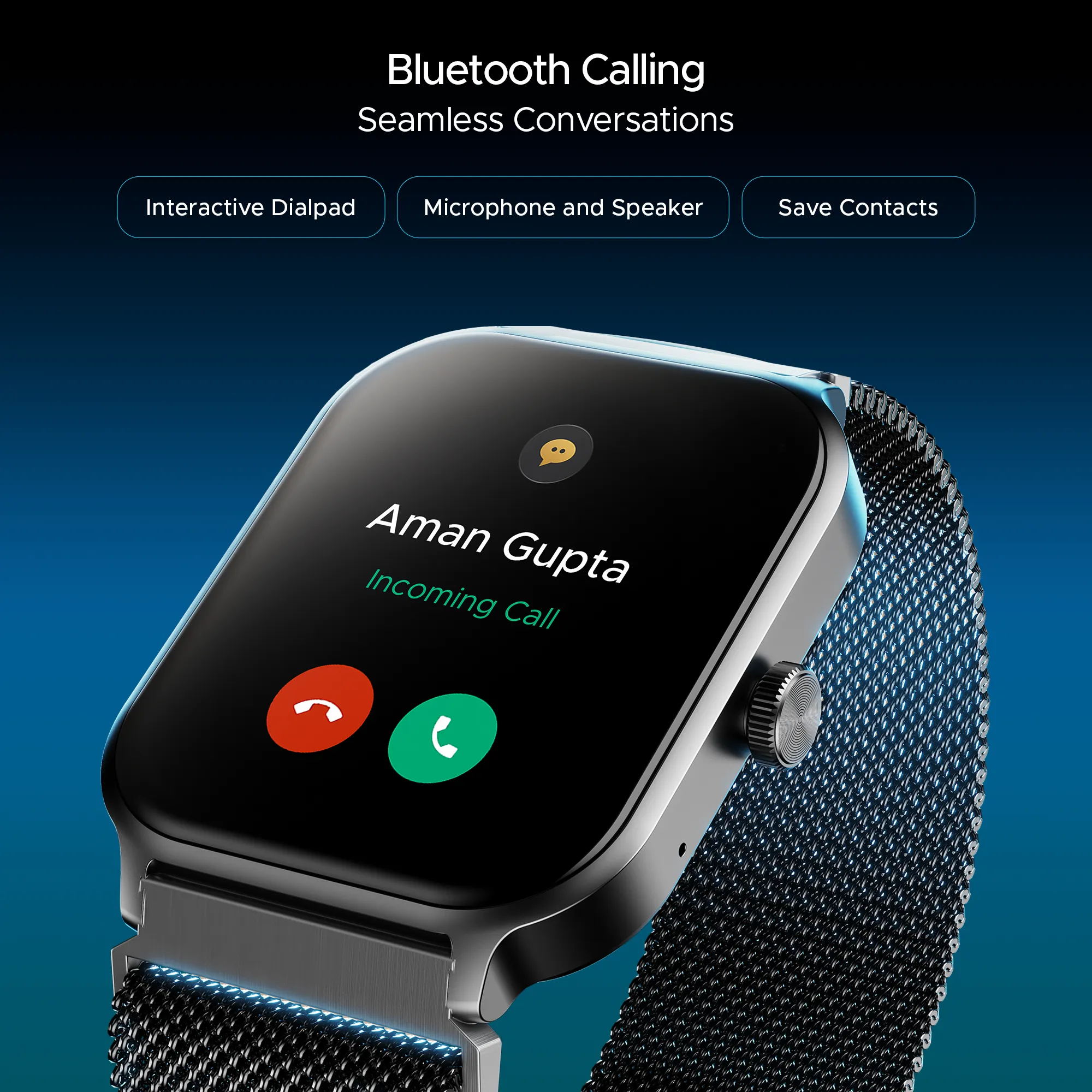 boAt Storm Call 3 Plus | Smartwatch with 1.96" HD Display, BT Calling, 700  Activity Modes, SOS feature, Functional Crown