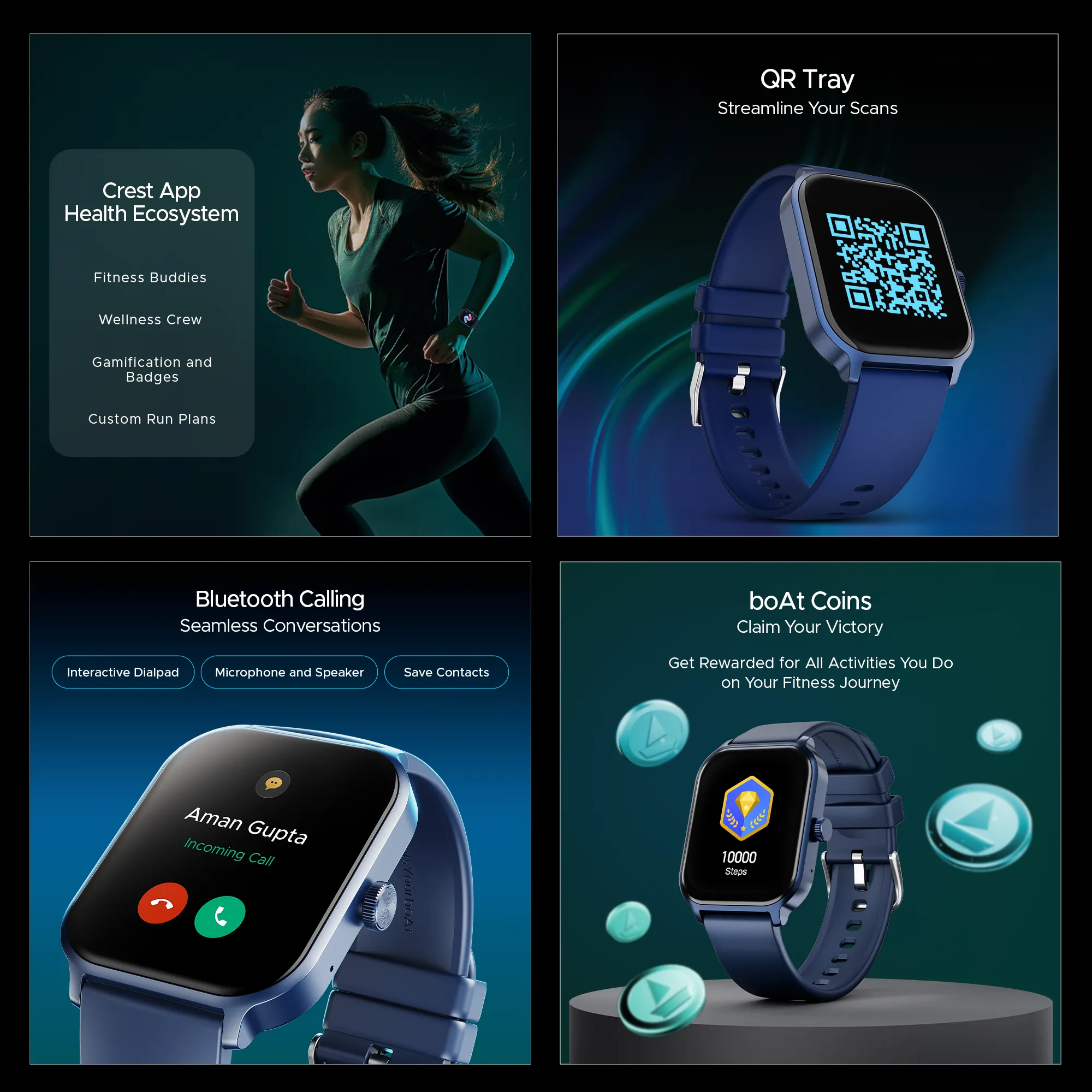 boAt Storm Call 3 Plus | Smartwatch with 1.96" HD Display, BT Calling, 700  Activity Modes, SOS feature, Functional Crown