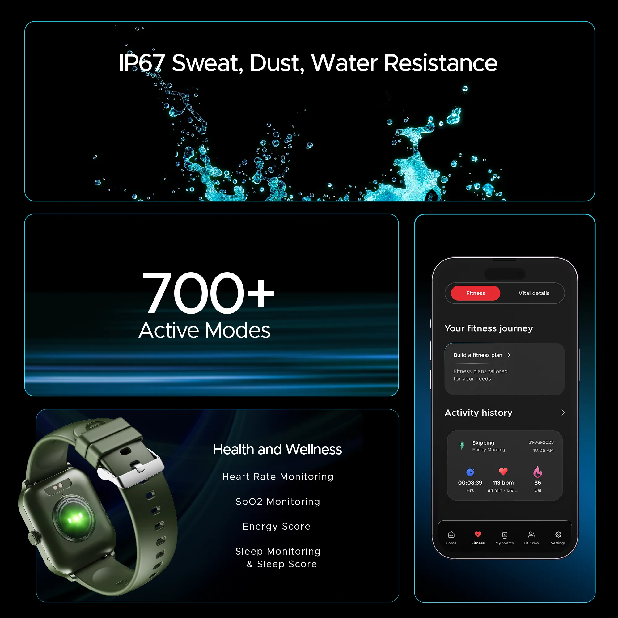 boAt Storm Call 3 Plus | Smartwatch with 1.96" HD Display, BT Calling, 700  Activity Modes, SOS feature, Functional Crown