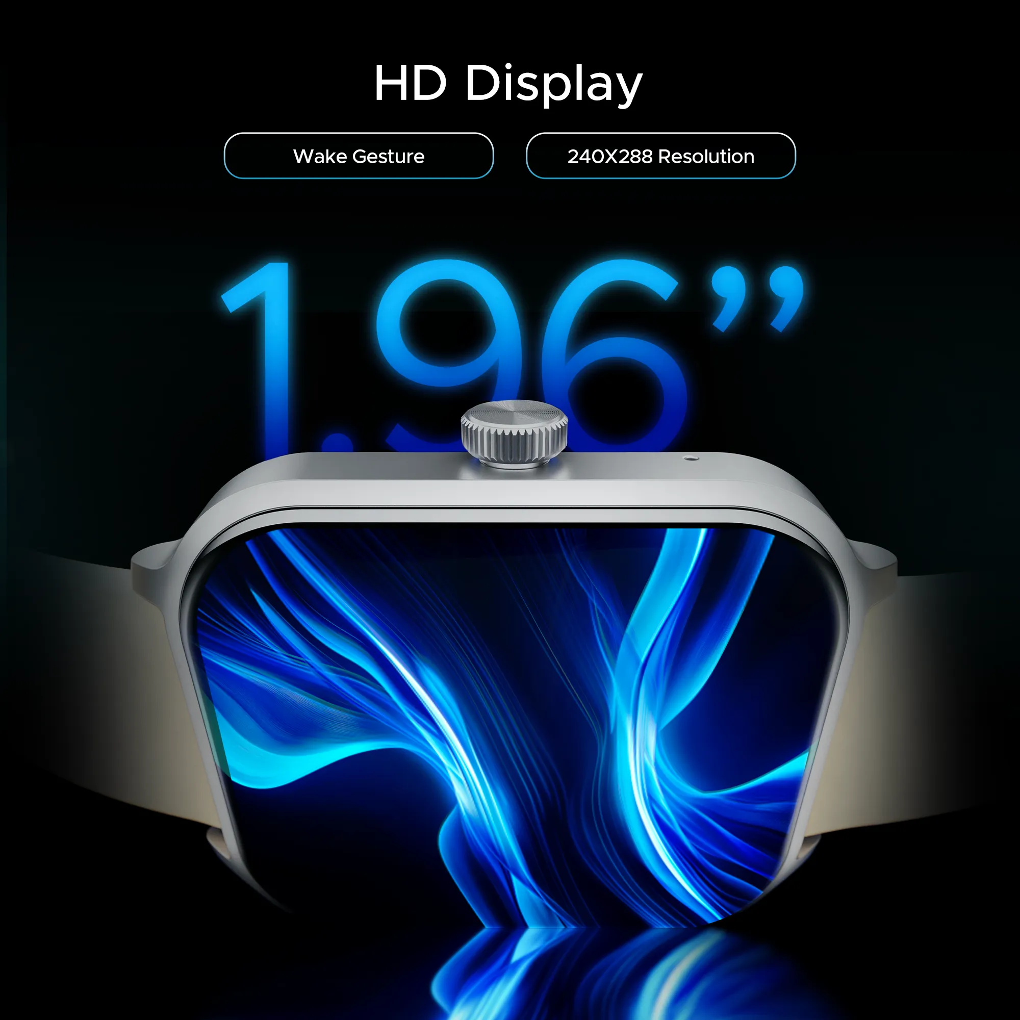 boAt Storm Call 3 Plus | Smartwatch with 1.96" HD Display, BT Calling, 700  Activity Modes, SOS feature, Functional Crown