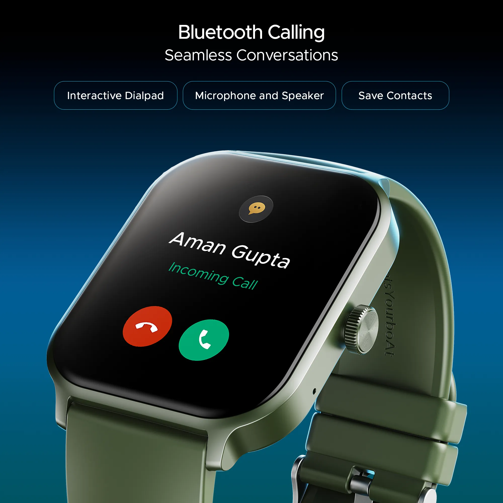 boAt Storm Call 3 Plus | Smartwatch with 1.96" HD Display, BT Calling, 700  Activity Modes, SOS feature, Functional Crown