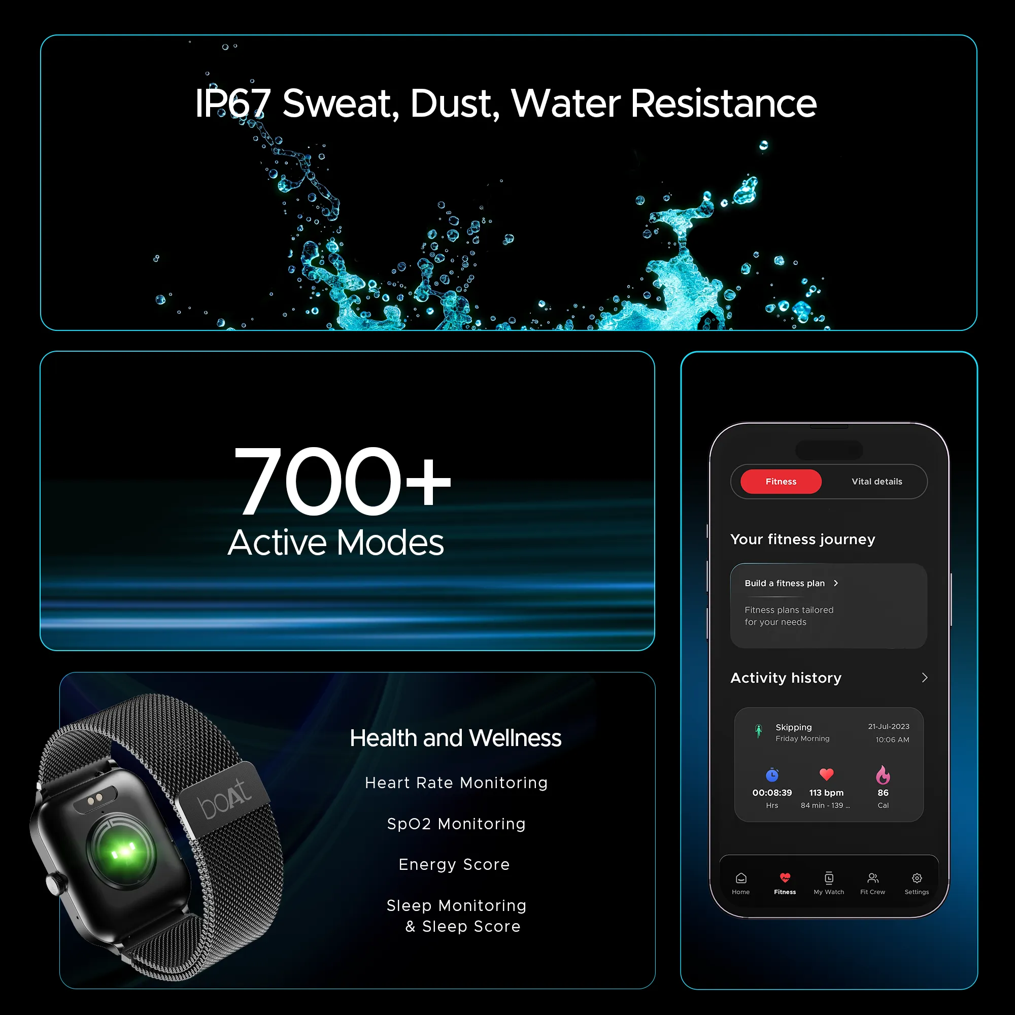boAt Storm Call 3 Plus | Smartwatch with 1.96" HD Display, BT Calling, 700  Activity Modes, SOS feature, Functional Crown