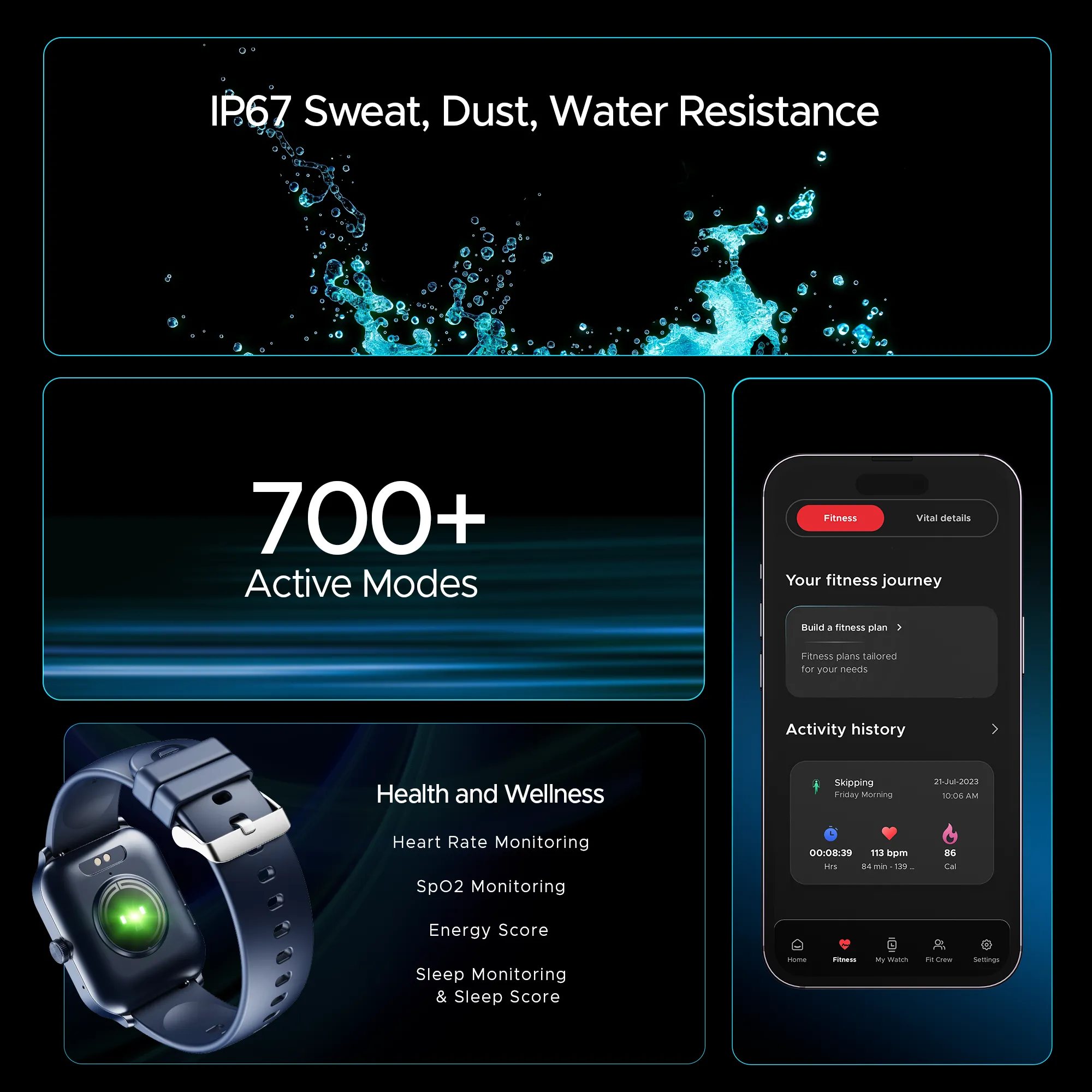 boAt Storm Call 3 Plus | Smartwatch with 1.96" HD Display, BT Calling, 700  Activity Modes, SOS feature, Functional Crown