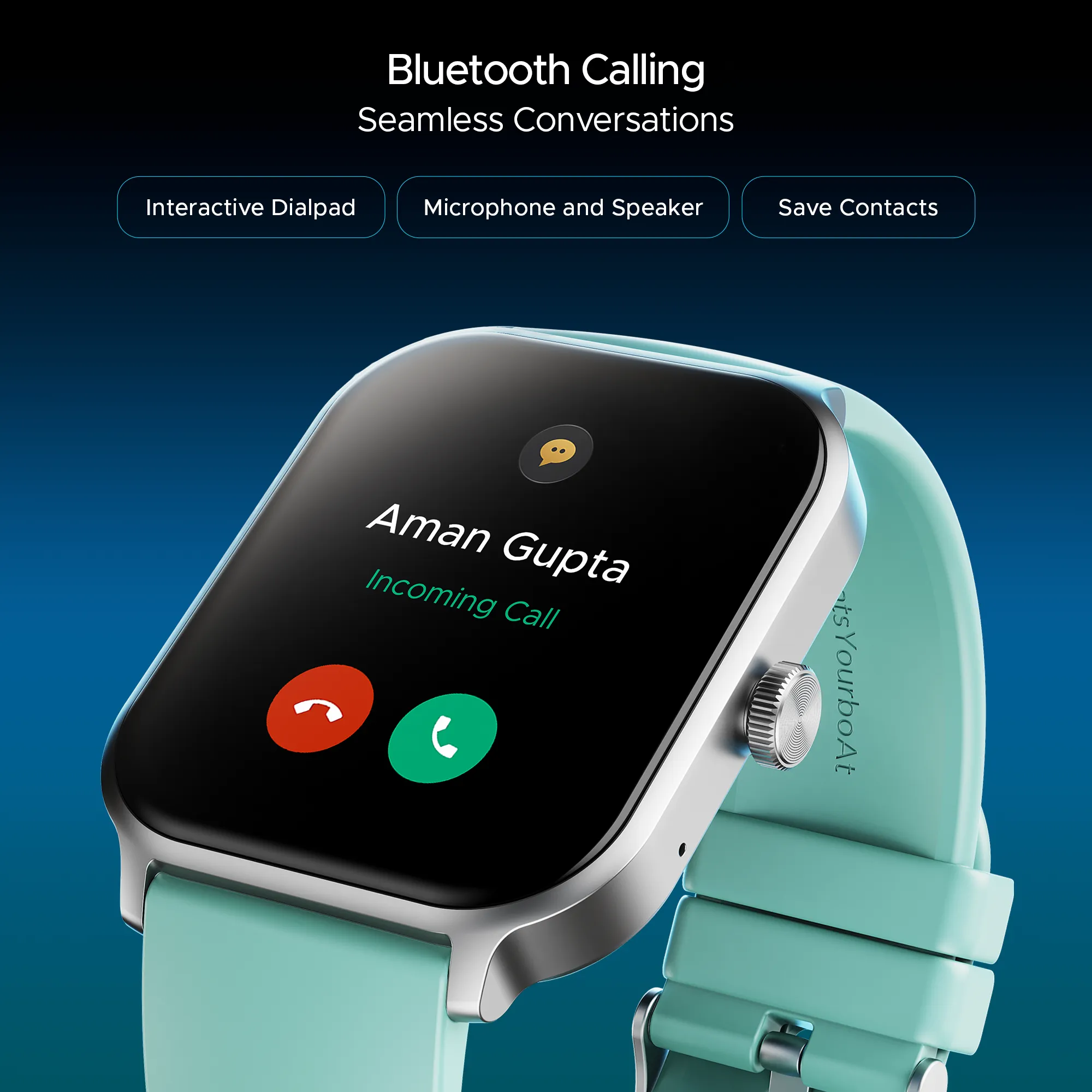 boAt Storm Call 3 Plus | Smartwatch with 1.96" HD Display, BT Calling, 700  Activity Modes, SOS feature, Functional Crown