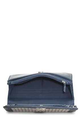 Chanel,  Blue Embellished Boy Wallet on Chain (WOC), Blue