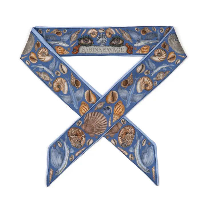 Dancing Delphinus in Ocean/Periwinkle - Small Ribbon