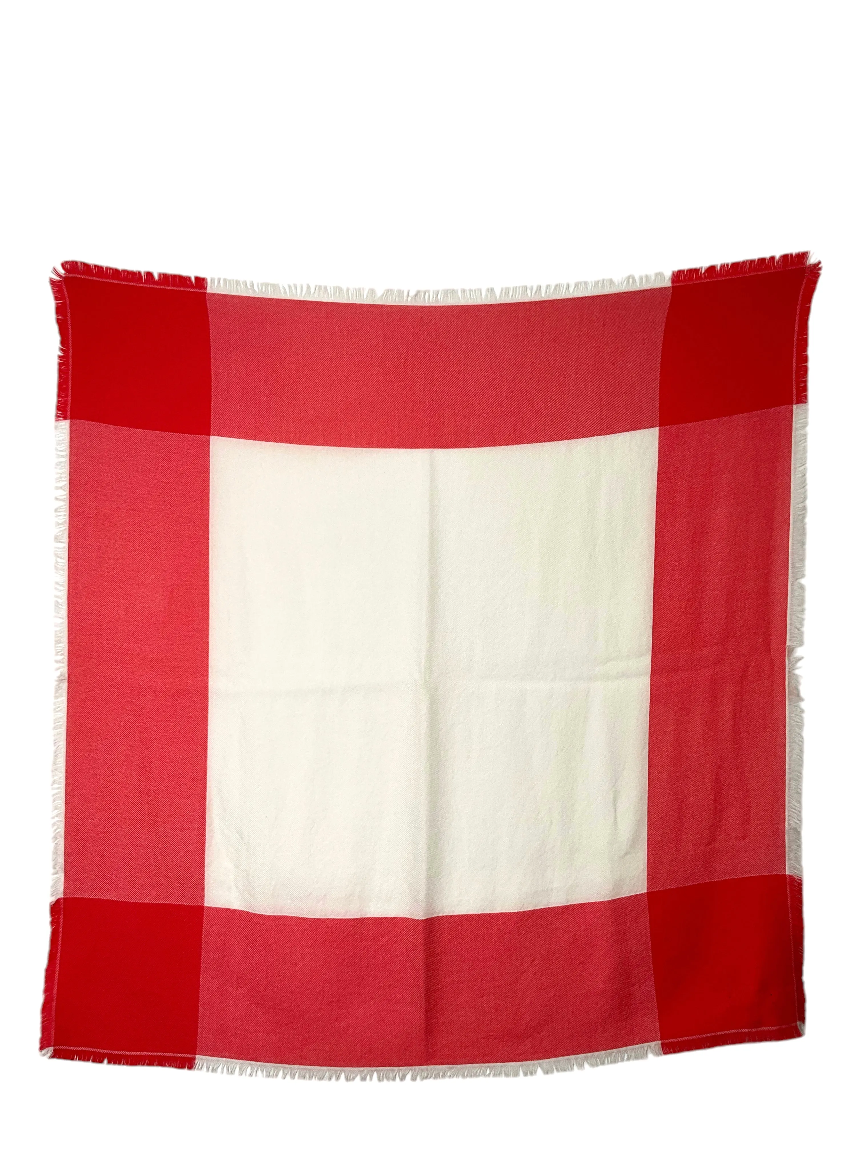 LORO PIANA Cashmere Square Fringe Trim Scarf