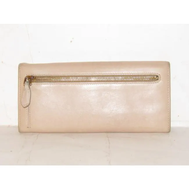 Prada Pale Pink Nude Leather Wallet