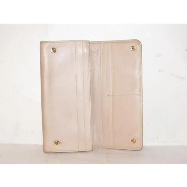Prada Pale Pink Nude Leather Wallet