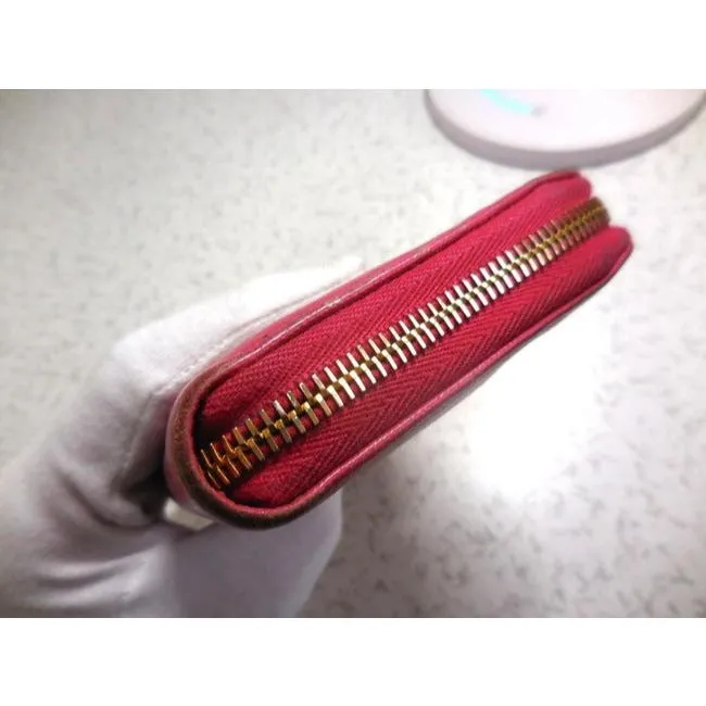 Prada Rose Colored Saffiano Leather Wallet