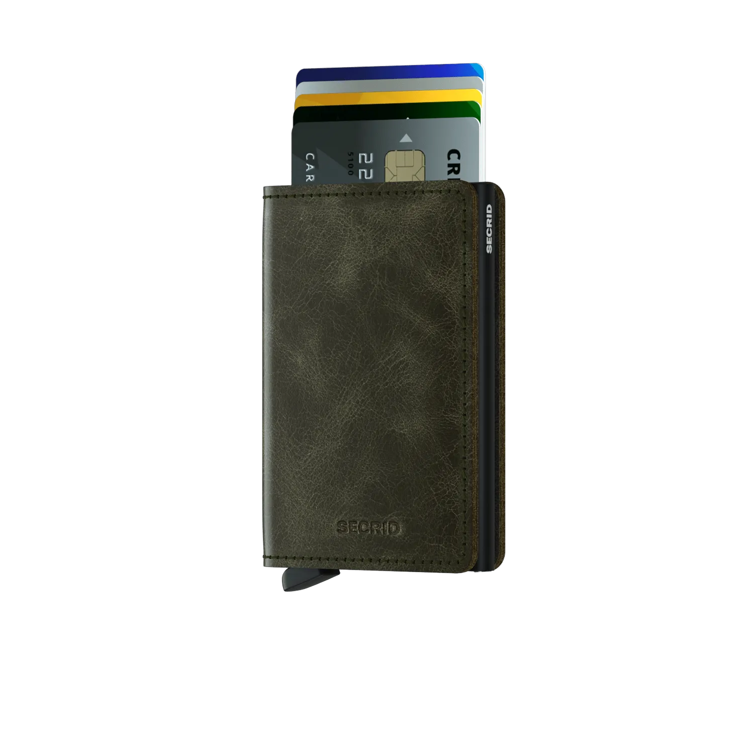 Slimwallet Vintage - Olive & Black